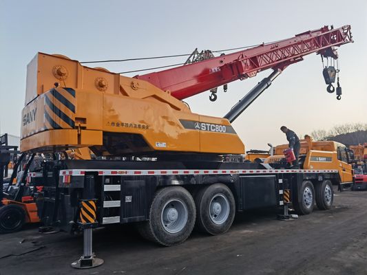 SANY STC800 80 τόνων κινητό γερανό αυτοκινήτου μεταχειρισμένη κατασκευαστική μηχανή κινητό γερανό για όλα τα εδάφη