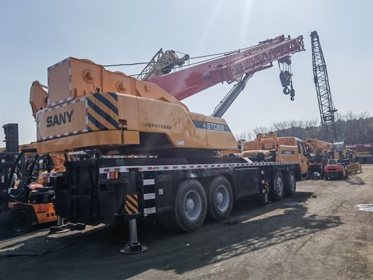 SANY STC800 80 τόνων κινητό γερανό αυτοκινήτου μεταχειρισμένη κατασκευαστική μηχανή κινητό γερανό για όλα τα εδάφη