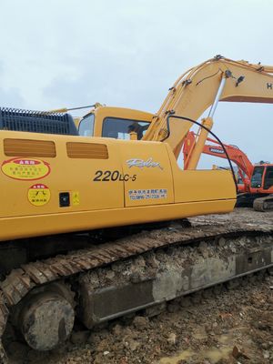 22000 KG Χρησιμοποιούμενη Hyundai 220 220-5 Υδραυλική εξορυκτήρας 22 τόνους λειτουργικό βάρος