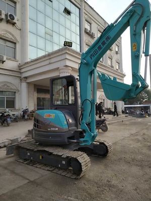 Μέγιστο φορτίο ανύψωσης 5,5 τόνων Kobelco SK55 Χρησιμοποιούμενος εξορυκτής 95% για την KOBELCO σε καλή κατάσταση