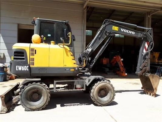 Βόλβο EW60 2 τόνων μίνι εξορυκτής τροχών με άλλη χωρητικότητα κουβάς σε καλή κατάσταση