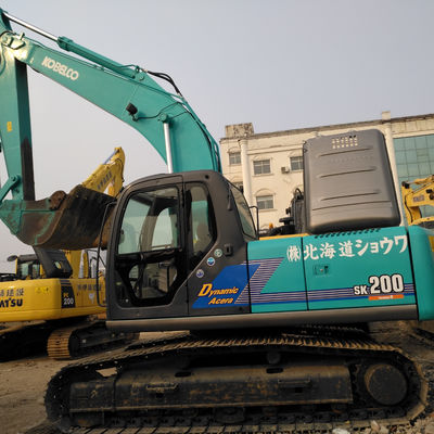3 τόνων ονομαστική χωρητικότητα φόρτωσης Kobelco SK200 Excavator προσιτή 20 τόνων μεταχειρισμένη εκσκαφέας