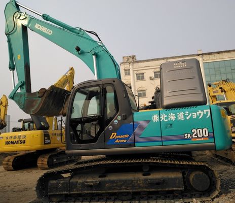 3 τόνων ονομαστική χωρητικότητα φόρτωσης Kobelco SK200 Excavator προσιτή 20 τόνων μεταχειρισμένη εκσκαφέας