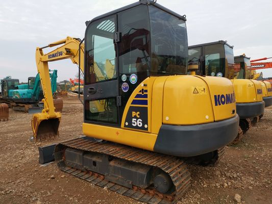 Λιγότερες ώρες Komatsu Pc56-7 Χρησιμοποιούμενος εξορυκτής στη Σαγκάη με και αρχική υδραυλική βαλβίδα