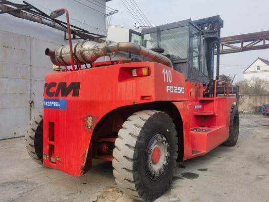 25 τόνων ανελκυστήρας TCM FD250 Χρησιμοποιούμενο ανελκυστήρα Longhua με συνήθεις διαστάσεις