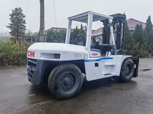 Κατανάλωση 10 τόνων TCM FD100Z 2η φάση 4 μέτρα Χρησιμοποιημένο ανεμοφόρο για εργαστήρια επισκευής μηχανημάτων