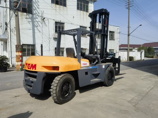 Χρησιμοποιούμενο ανελκυστήρα ντίζελ TCM FD100 10T 5m Mast 6 μέτρα ύψος με πλευρική μετατόπιση 10000 KG βάρος