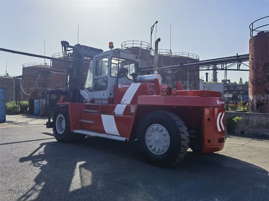 Διάμετρος πιρούνι ρουτίνα Χρησιμοποιούμενο Κάλμαρ 25 τόνων κοντέινερ Φύλιγμα Stacker με τοποθετητή πιρούνι