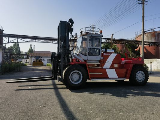 Διάμετρος πιρούνι ρουτίνα Χρησιμοποιούμενο Κάλμαρ 25 τόνων κοντέινερ Φύλιγμα Stacker με τοποθετητή πιρούνι