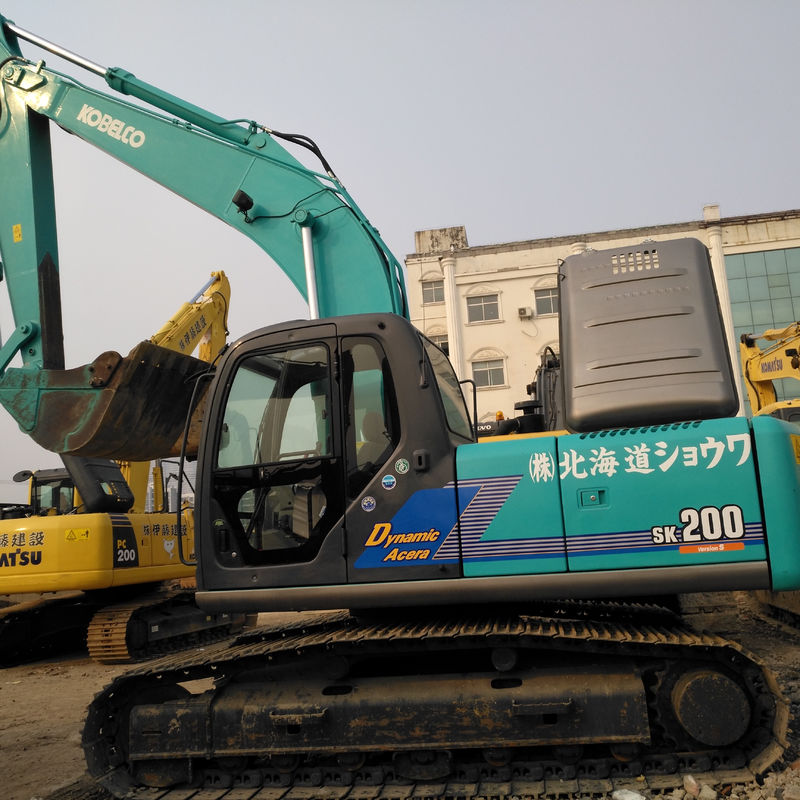 3 τόνων ονομαστική χωρητικότητα φόρτωσης Kobelco SK200 Excavator προσιτή 20 τόνων μεταχειρισμένη εκσκαφέας