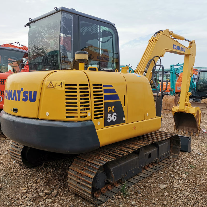 Λιγότερες ώρες Komatsu Pc56-7 Χρησιμοποιούμενος εξορυκτής στη Σαγκάη με και αρχική υδραυλική βαλβίδα