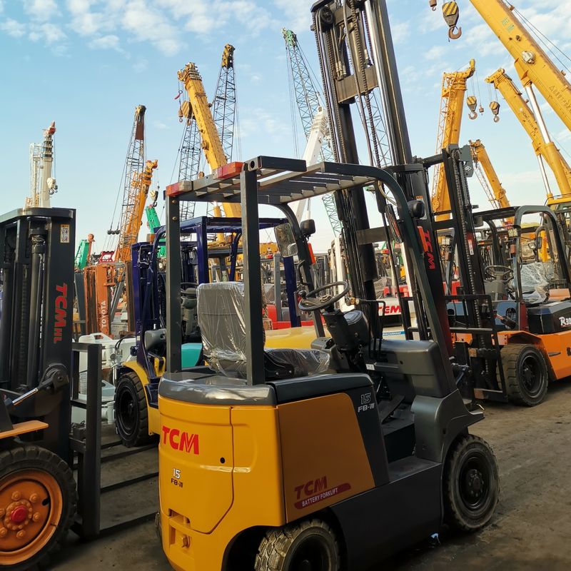 1500 kg Βάρος TCM FB15 1,5 τόνων Ηλεκτρικό φορτηγό ανεμοφόρκι με κινητήρα Isuzu και σήμα CE
