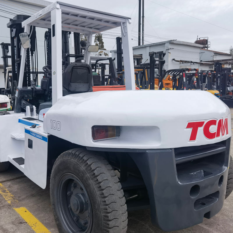 Κατανάλωση 10 τόνων TCM FD100Z 2η φάση 4 μέτρα Χρησιμοποιημένο ανεμοφόρο για εργαστήρια επισκευής μηχανημάτων
